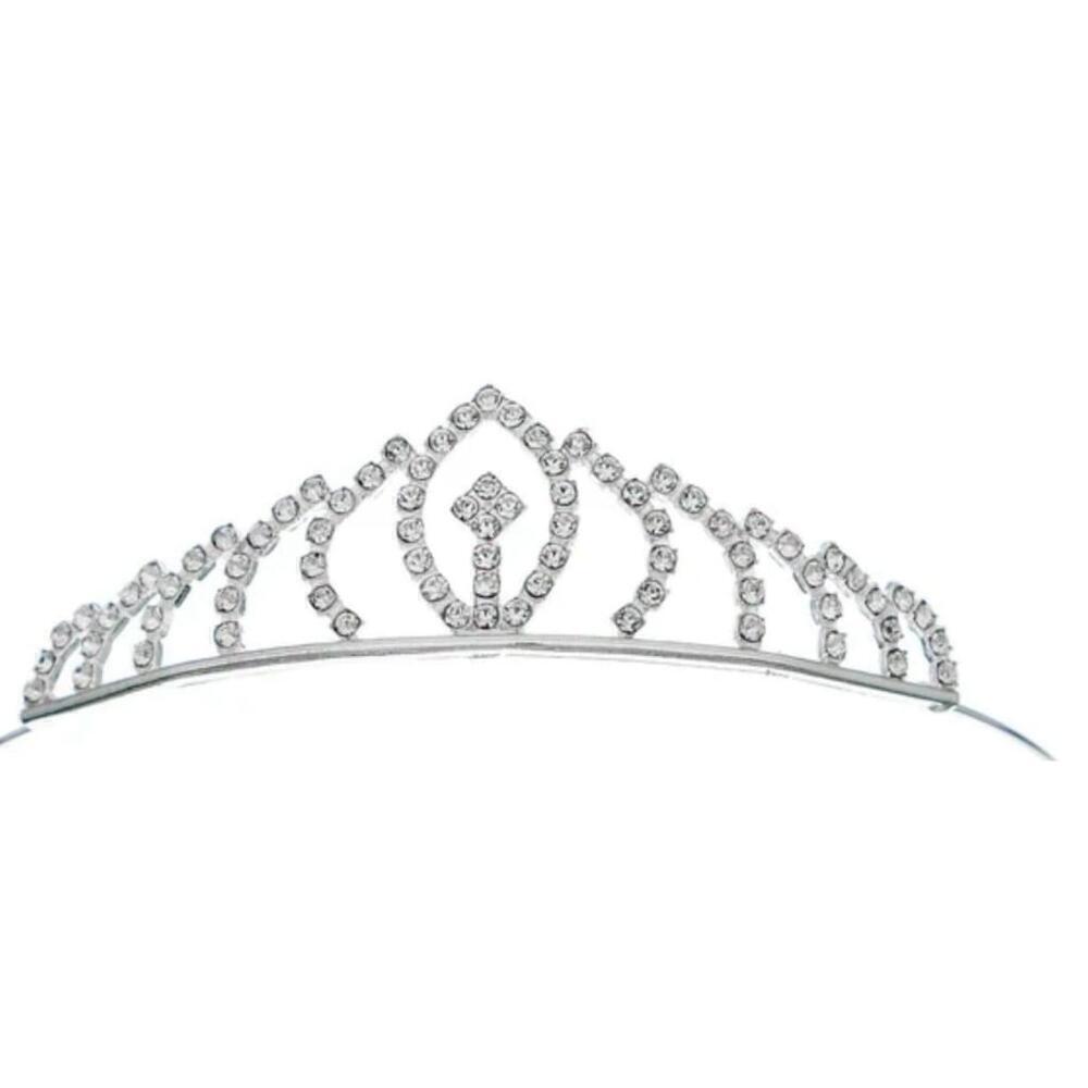 Princess Style Rhinestone Crown In Silver - Picture 3 of 4
